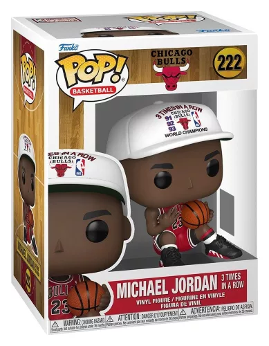NBA Legends POP! Sports Vinyl Figure Chicago Bulls: Michael Jordan 3 Times in a Row 9 cm