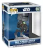Star Wars: The Mandalorian and Grogu POP! Rides Deluxe Vinyl Bobblehead Figure The Mandalorian with Grogu in Imperial Remnant AT-RT 9 cm