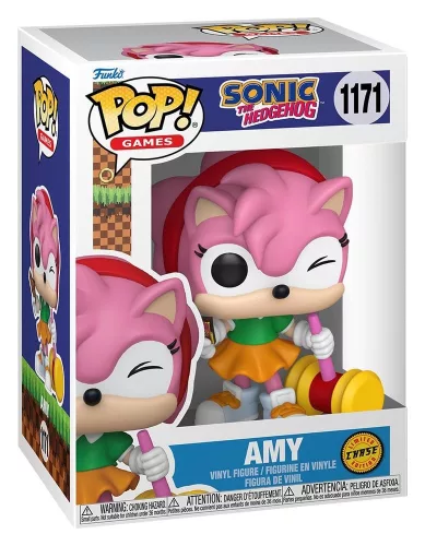 Sonic - The Hedgehog POP! Games Vinyl Figures Amy Rose with Piko Hammer with Chase 9 cm Assortment (6)