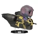 Star Wars: The Mandalorian and Grogu POP! Rides Deluxe Vinyl Bobblehead Figure Zeb Orrelios in the Razor Crest 9 cm