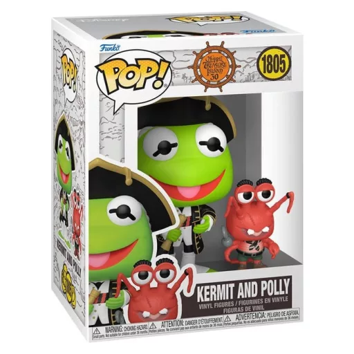 Muppet Treasure Island POP! Pop! & Buddy Vinyl Kermit & Polly 9 cm