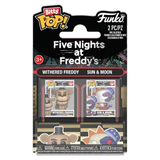   Five Nights at Freddy's Bitty POP! Vinyl Figure 2-Pack Withered Freddy & Sun & Moon 2 cm