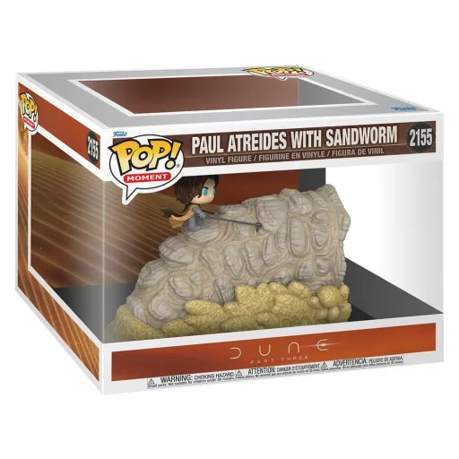 Dune: Part Three POP! Moment Vinyl Figures Paul Atreides with Sandworm 9 cm