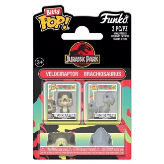   Jurassic Park Bitty POP! Vinyl Figure 2-Pack Velociraptor & Brachiosaurus 2 cm
