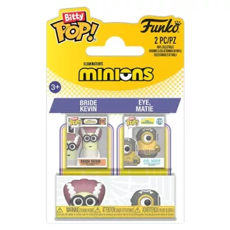   Minions Bitty POP! Vinyl Figures 2-Pack Bride Kevin & Eye, Matie 2 cm