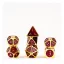 FanRoll  Dice Set Gold with Purple Enamel (7)