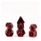 FanRoll  Dice Set Red with Black Enamel (7)
