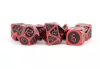 FanRoll  Dice Set Red with Black Enamel (7)