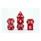 Dragon Storm Sharp Edge Silicone Dice Set Red Dragon Scales (7)