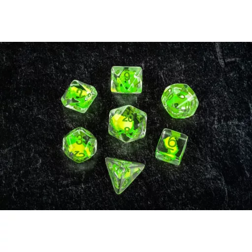 Dragon Storm Inclusion Dice Set Green Dragon (7)
