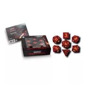   Dungeons & Dragons Premium Silicon Dice Set Dragon Scale Red (7)