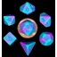 FanRoll Mini Dice Set Turquoise and Purple Marble (7)