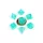 FanRoll Mini Dice Set Stardust Turquoise (7)