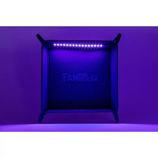 FanRoll Shadowlight Folding Blacklight Dice Tray Black