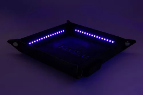 FanRoll Shadowlight Folding Blacklight Dice Tray Black