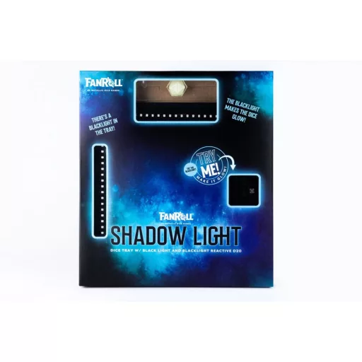 FanRoll Shadowlight Folding Blacklight Dice Tray Black