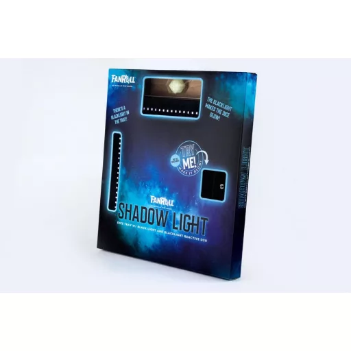 FanRoll Shadowlight Folding Blacklight Dice Tray Black