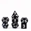 FanRoll Sharp Edge Silicone Dice Set Gold Scatter (7)