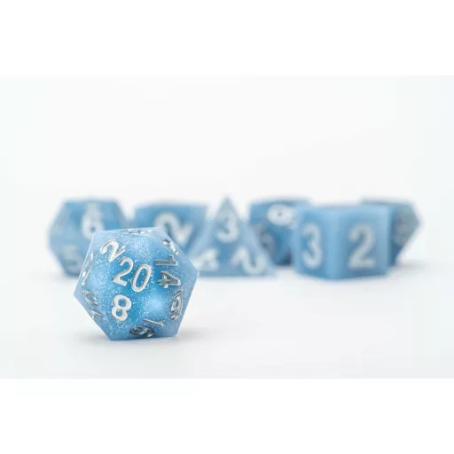 FanRoll Sharp Edge Silicone Dice Set Volcanic Soot (7)