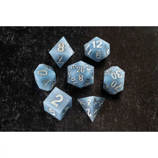 FanRoll Sharp Edge Silicone Dice Set Volcanic Soot (7)