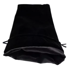 FanRoll Dice Bag Velvet Black with Black Satin Large