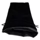 FanRoll Dice Bag Velvet Black with Black Satin Large