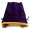 FanRoll Dice Bag Velvet Purple with Golden Satin Large