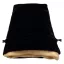 FanRoll Dice Bag Velvet Black with Gold Satin Small