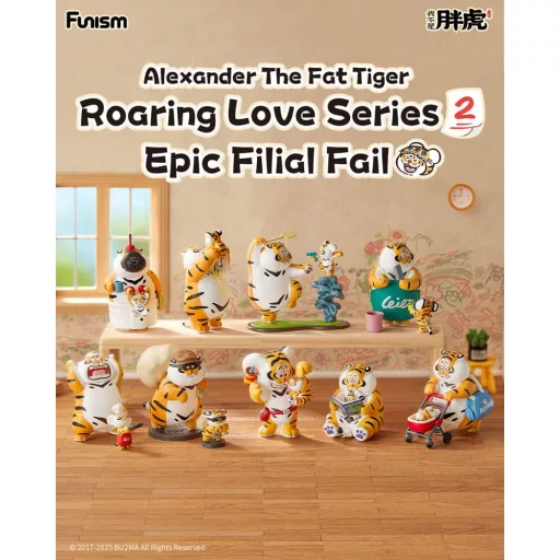 Alexander The Fat Tiger Mini Figures Roaring Love Series 2: Epic Filial Fabil7 cm Display (8)