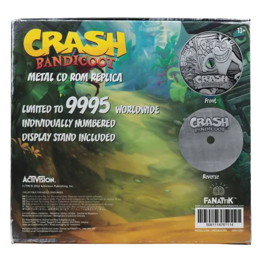 Crash Bandicoot Replica Metal CD-ROM Collectible Limited Edition 11 cm