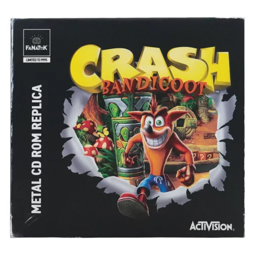 Crash Bandicoot Replica Metal CD-ROM Collectible Limited Edition 11 cm