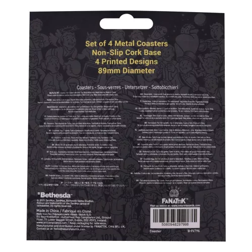 Fallout Coaster 4-Pack Metal Drinks