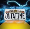 Back To The Future Metal Sign 'Outatime' DeLorean License Plate