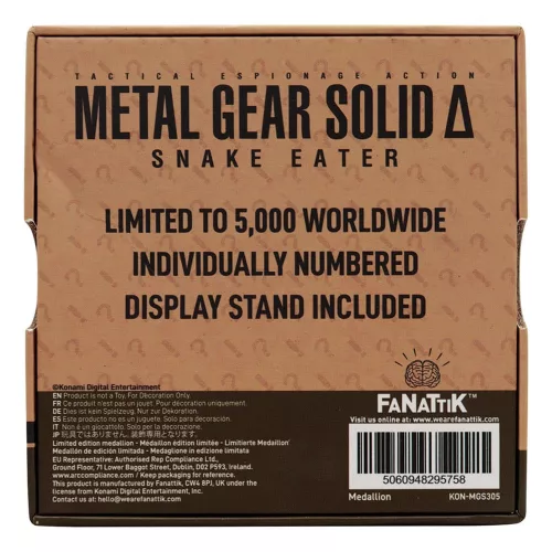Metal Gear Solid Delta Medallion Cobra Unit Limited Edition