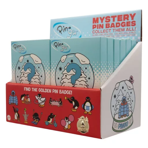 Pingu Mystery Pin Badges Blind Box Display (12)