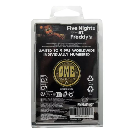 Five Nights at Freddy's Collectable Coin One Faz Token Limited Edition