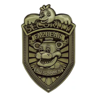   Five Nights at Freddy's Replica Security Badge Antique Brass Edition