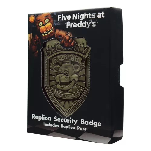 Five Nights at Freddy's Replica Security Badge Antique Brass Edition