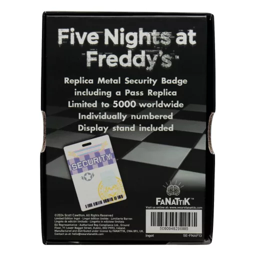 Five Nights at Freddy's Replica Security Badge Antique Brass Edition