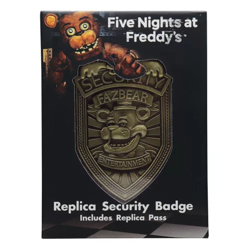 Five Nights at Freddy's Replica Security Badge Antique Brass Edition