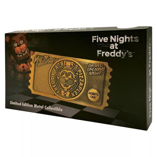 Five Nights at Freddy’s Replica Pizzaplex Opening Night Ticket Limited Edition 16 x 8 cm