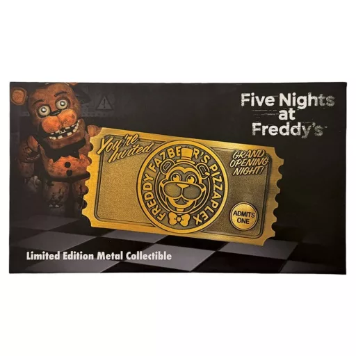 Five Nights at Freddy’s Replica Pizzaplex Opening Night Ticket Limited Edition 16 x 8 cm
