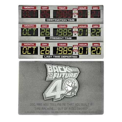 Back To The Future Ingot 40th Anniversary Time Circuits Limited Edition