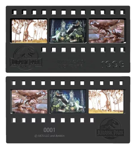 Jurassic Park Ingot Metal Film Strip Collectible 12 cm