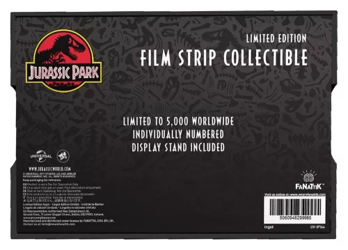 Jurassic Park Ingot Metal Film Strip Collectible 12 cm
