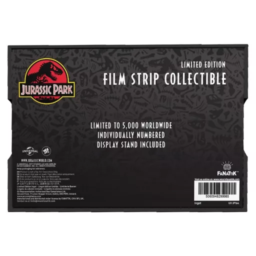 Jurassic Park Ingot Metal Film Strip Collectible 12 cm