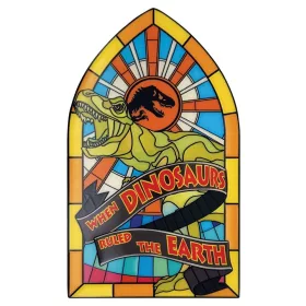 Jurassic Park Ingot Stained Glass Style Metal 11 cm