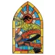 Jurassic Park Ingot Stained Glass Style Metal 11 cm