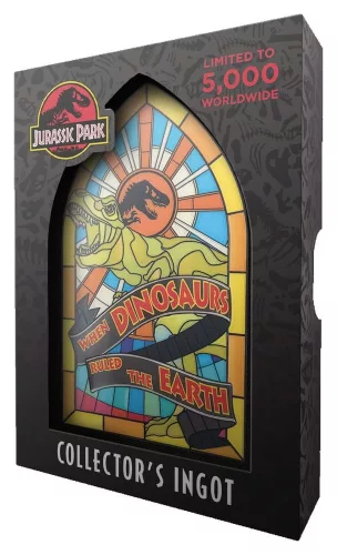 Jurassic Park Ingot Stained Glass Style Metal 11 cm