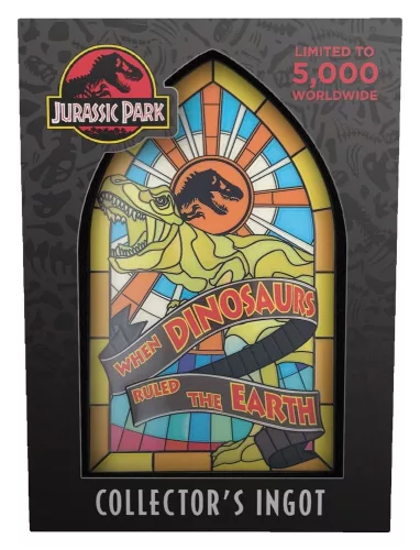 Jurassic Park Ingot Stained Glass Style Metal 11 cm
